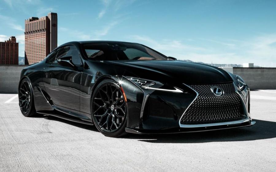 Lexus LC500 Obsidian on Vossen Wheels (HF-2) '2019
